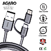 AGARO USBA to Micro Type C Nylon Braided 1.2M Cable