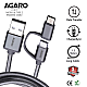 AGARO USBA to Micro Type C Nylon Braided 1.2M Cable