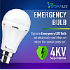 SYSKA 9W B22D 6500K Cool Day Light Inverter Rechargeable Emergency Led Bulb Pack of 1