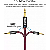 AGARO 3.5mm Male to Male Gold Plated Aux Connectors, 2 Meters Tough Nylon Braided Audio Cable