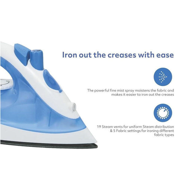 Usha Steam Pro SI 3713 1300-Watt Steam Iron (White/Blue)