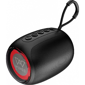 WINGS Upbeat 201 Made In India, BT 5.2,20 Hrs Playtime, With Mic 5 W Bluetooth Speaker  (Black, Mono Channel)