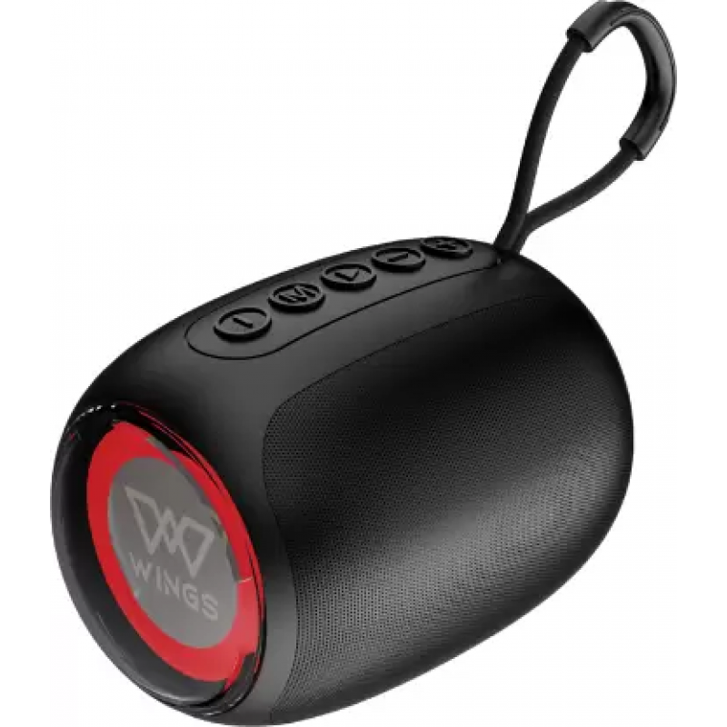 WINGS Upbeat 201 Made In India, BT 5.2,20 Hrs Playtime, With Mic 5 W Bluetooth Speaker  (Black, Mono Channel)