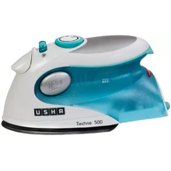 Usha Techne 500 1000-Watt Steam Iron (White and Blue) Usha Techne 500 1000-Watt Steam Iron (White and Blue)