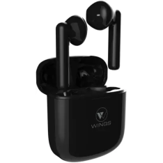 WINGS Bass Drops 101 with Environmental Noise Cancellation, 30 hours Playtime Bluetooth Headset  (Black, True Wireless)