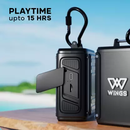 WINGS Rave 100 Made In India BT 5.2 RMS 5 Watt With Mic Wireless With 15Hrs Playtime 5 W Bluetooth Speaker (Black, Mono Channel) WINGS Rave 100 Made In India BT 5.2 RMS 5 Watt With Mic Wireless With 15Hrs Playtime 5 W Bluetooth Speaker (Black, Mono Channel)