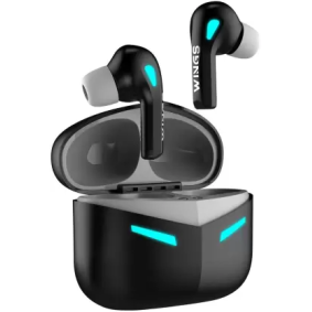 WINGS Phantom 430 with App Support, 40ms Low Latency , ENC, Upto 50hr Playtime Bluetooth Gaming Headset  (Black, Grey, True Wireless)