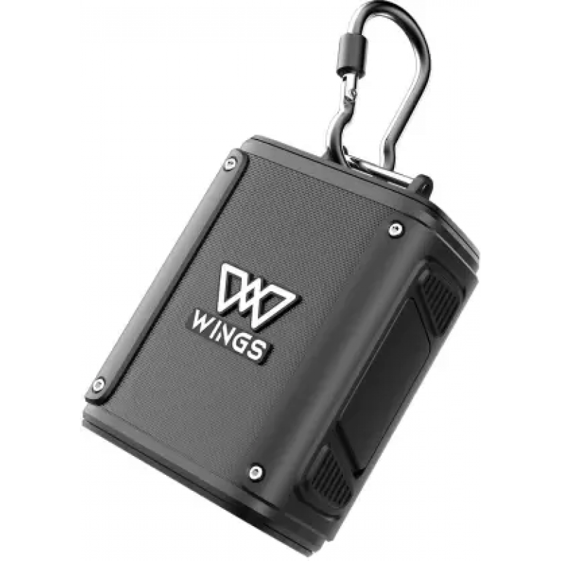 WINGS Rave 100 Made In India BT 5.2 RMS 5 Watt With Mic Wireless With 15Hrs Playtime 5 W Bluetooth Speaker  (Black, Mono Channel)