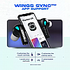 WINGS Phantom 430 with App Support, 40ms Low Latency , ENC, Upto 50hr Playtime Bluetooth Gaming Headset  (Black, Grey, True Wireless)