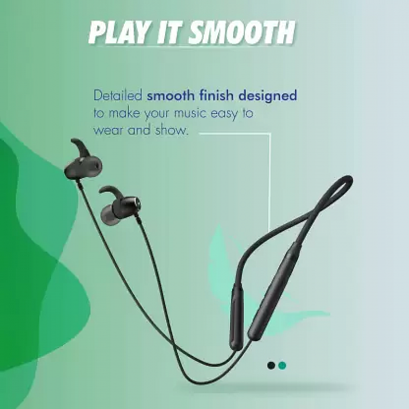 WINGS Sling 100 Neckband Environmental Noise Cancellation ( ENC ) Vibration Alert Bluetooth Headset  (Black, In the Ear)