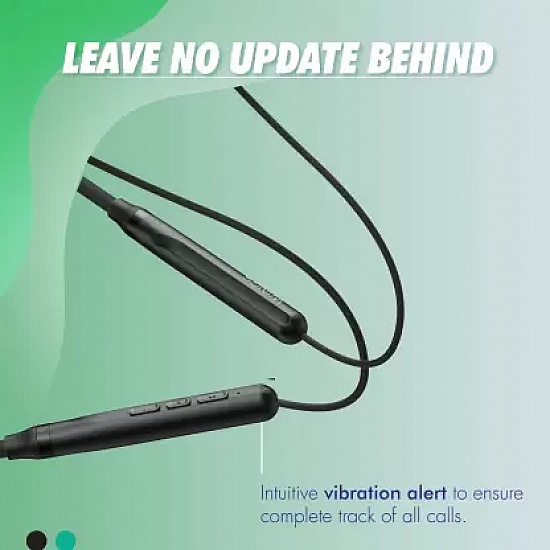 WINGS Sling 100 Neckband Environmental Noise Cancellation ( ENC ) Vibration Alert Bluetooth Headset  (Black, In the Ear)