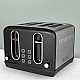 Black + Decker BXTO0401IN 2300-Watt 4 Slice Pop-up Toaster (Grey)