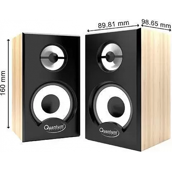 QUANTUM QHM636 6 W Portable Laptop/Desktop Speaker  (Brown & Black, 2.0 Channel)