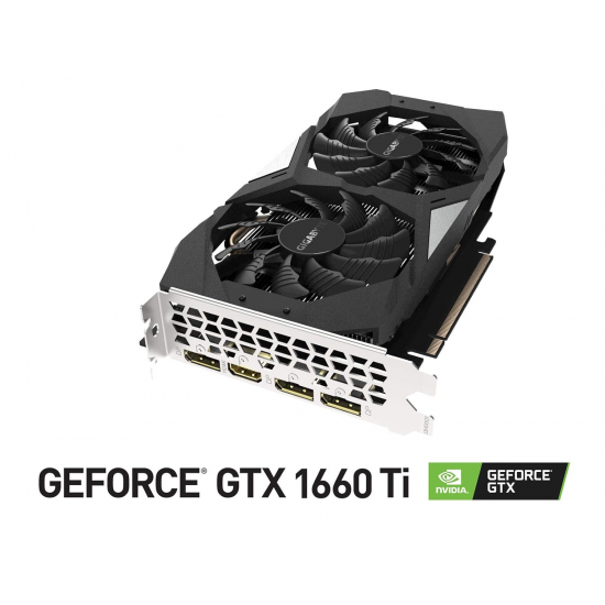 Gigabyte GeForce GTX 1660 Ti OC 6G 192-bit GDDR5 ,with Windforce 2X Cooling System, 90mm Unique Blade Fans Graphic Cards- (GV-N166TOC-6GD)-