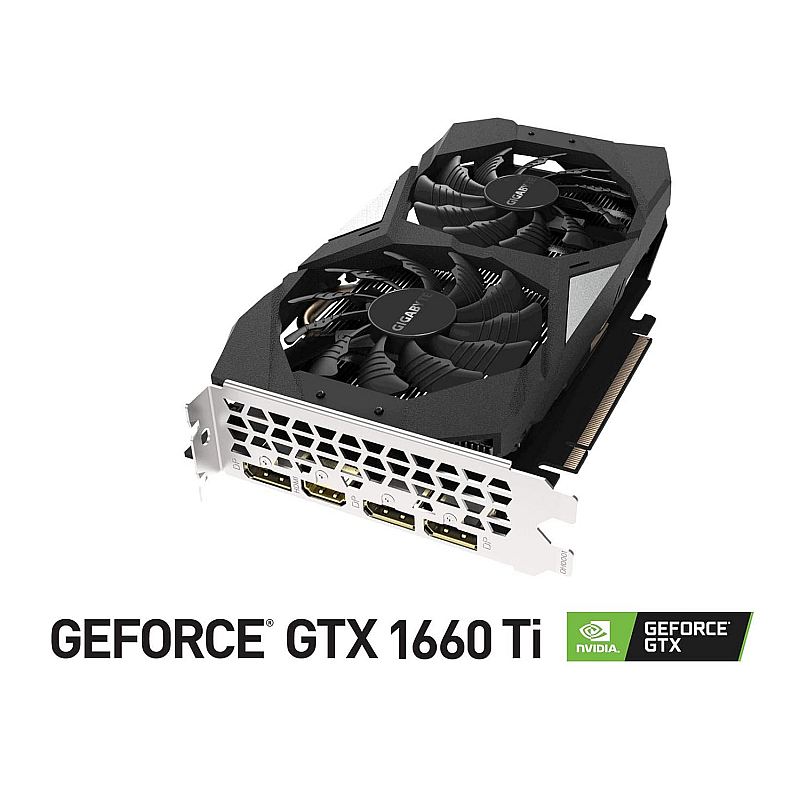 Gigabyte GeForce GTX 1660 Ti OC 6G 192-bit GDDR5 ,with Windforce 2X Cooling System, 90mm Unique Blade Fans Graphic Cards- (GV-N166TOC-6GD)-