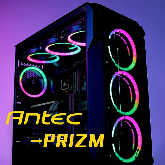 Antec Prizm 140 ARGB 140mm Addressable RGB Case Fan 2 Pack with Controller Hub