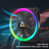 Antec Prizm 140 ARGB 140mm Addressable RGB Case Fan 2 Pack with Controller Hub