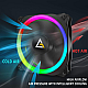 Antec Prizm 140 ARGB 140mm Addressable RGB Case Fan 2 Pack with Controller Hub