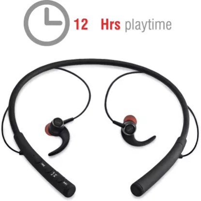 iBall EarWear Base BT 5.0 Neckband Earphone with Mic and 12 Hours Battery Life (Black) iBall EarWear Base BT 5.0 Neckband Earphone with Mic and 12 Hours Battery Life (Black)