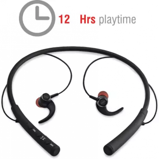 iBall EarWear Base BT 5.0 Neckband Earphone with Mic and 12 Hours Battery Life (Black)