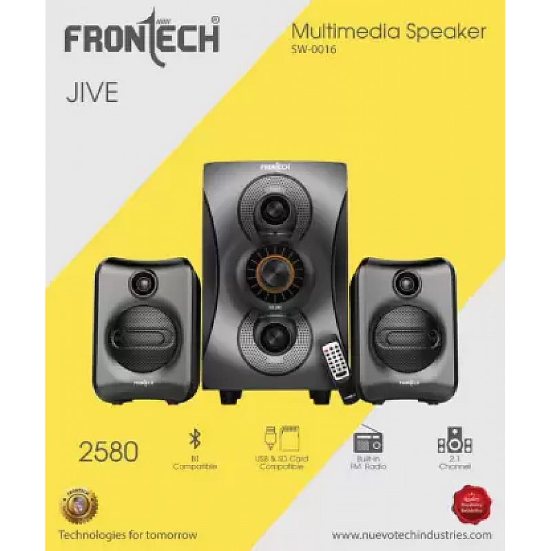 Frontech SW-0016 20 W Bluetooth Home Theatre  (Black, 2.1 Channel)