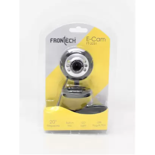 Frontech E-Cam FT-2251 Webcam Built in Mic with LED Lights for PC Web Cam for Video Calling, Video Conferencing, Online Teaching or Gaming Frontech E-Cam FT-2251 Webcam Built in Mic with LED Lights for PC Web Cam for Video Calling, Video Conferencing, Online Teaching or Gaming