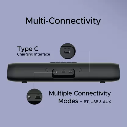 boAt Aavante Bar 520 w/ Dual Passive Radiators,6 HRS Playback And Sleek Design 16W Bluetooth Soundbar (Charcoal Black, 2.0 Channel) boAt Aavante Bar 520 w/ Dual Passive Radiators,6 HRS Playback And Sleek Design 16W Bluetooth Soundbar (Charcoal Black, 2.0 Channel)