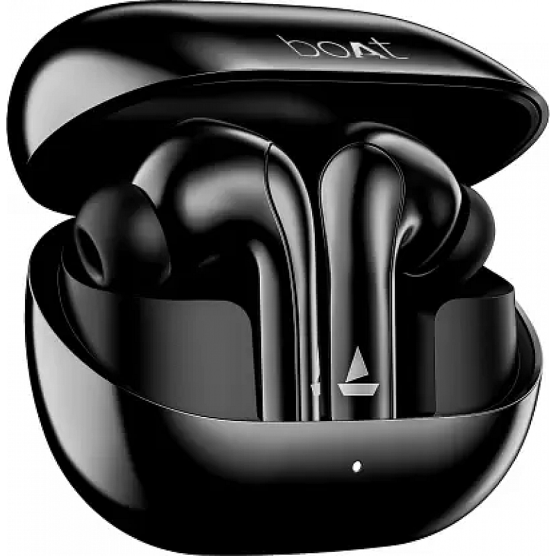 boAt Airdopes 155 40 hrs Playtime,In-Ear Detection,Quad Mics ENx Tech,ASAP Charge Bluetooth Headset  (Active Black, True Wireless)