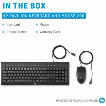 HP Desktop C2500 Keyboard And Mouse combo Black HP Desktop C2500 Keyboard And Mouse combo Black