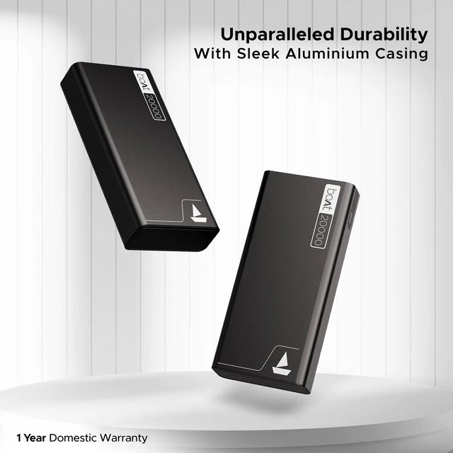 boAt Energyshroom PB400 20000 mAh 22.5W Fast Charging Power Bank Carbon Black boAt Energyshroom PB400 20000 mAh 22.5W Fast Charging Power Bank Carbon Black