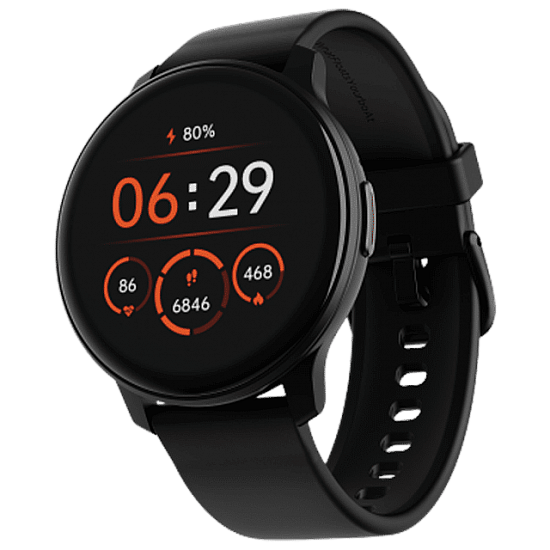 boAt Lunar Call Smartwatch with Bluetooth Calling (32.5mm HD Display, IP68 Water Resistant, Active Black Strap)