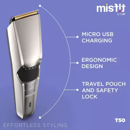 Misfit by boAt T50 Trimmer 160 mins Runtime 40 Length Settings Silver Misfit by boAt T50 Trimmer 160 mins Runtime 40 Length Settings Silver