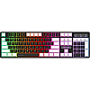 Ant Esports MK1400 Rainbow LED Illumination, White and Black Keycaps, Backlit Membrane Wired USB Gaming Keyboard  Black