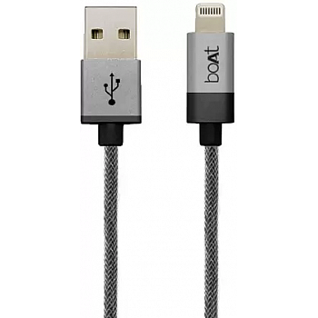 boAt LTGG500-1 Metallic Apple Certified Lightening Cable  (Compatible with Lightning Cable, Grey)