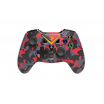 Cosmic Byte C3070W 2.4G Wireless Gamepad for PC PS3 Rubberized Camo Red