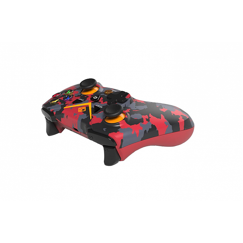 Cosmic Byte C3070W 2.4G Wireless Gamepad for PC PS3 Rubberized Camo Red