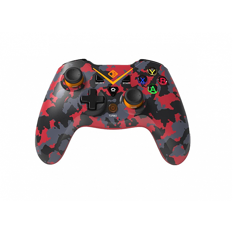 Cosmic Byte C3070W 2.4G Wireless Gamepad for PC PS3 Rubberized Camo Red