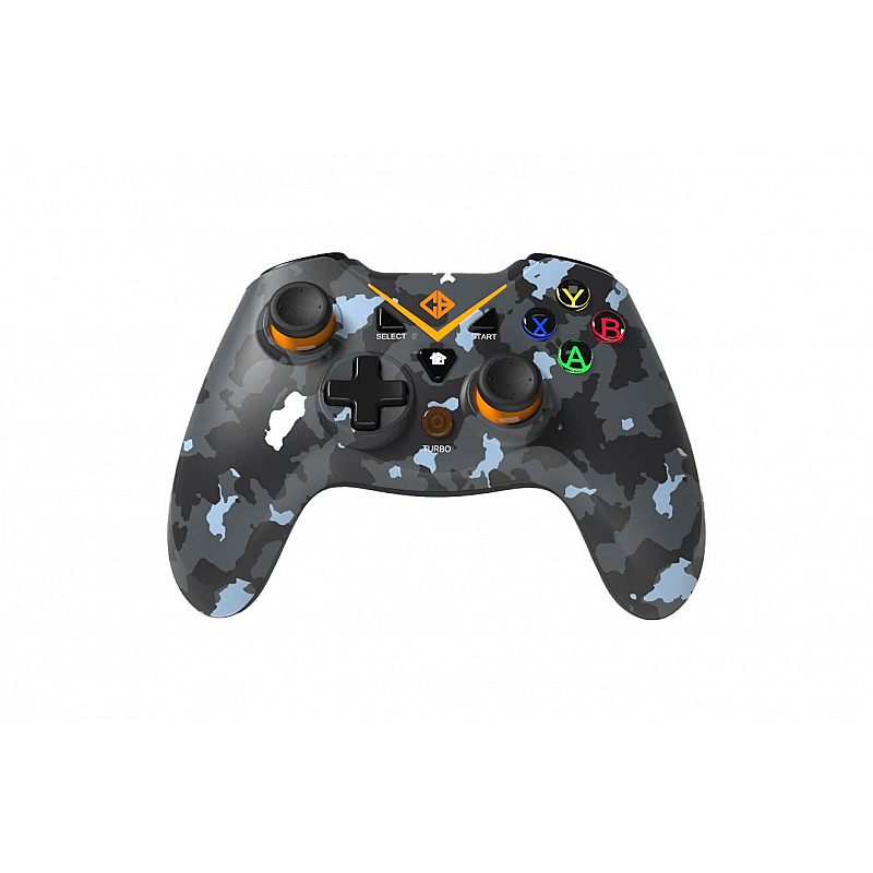 Cosmic Byte C3070W 2.4G Wireless Gamepad for PC PS3 Rubberized Texture Camo Black