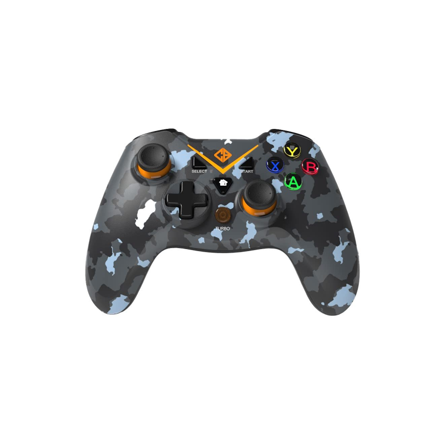 Cosmic Byte C3070W 2.4G Wireless Gamepad for PC PS3 Rubberized Texture Camo Black