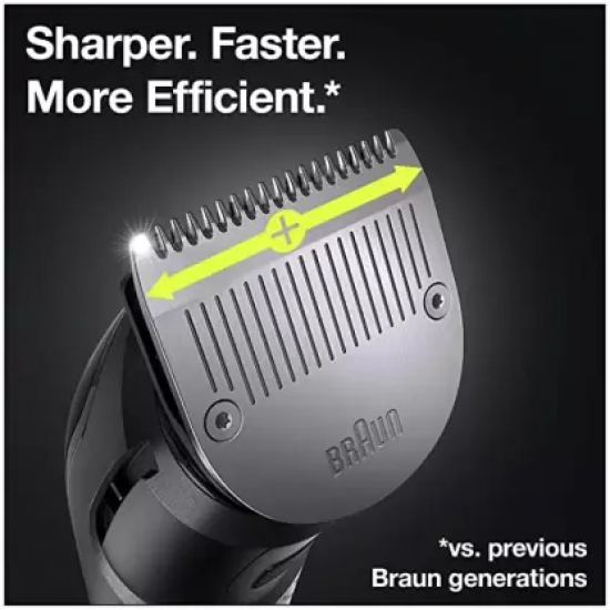Braun MGK7331 10-in-1 Beard Trimmer for Men from Gillette, All-in-One Tool Trimmer 100 min Runtime 10 Length Settings  (Black)