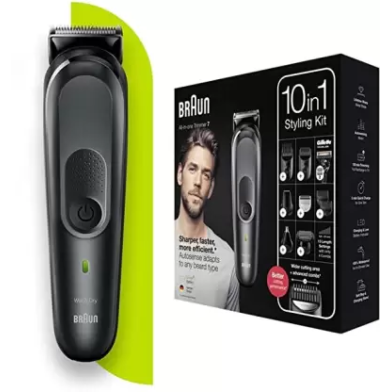 Braun MGK7331 10-in-1 Beard Trimmer for Men from Gillette, All-in-One Tool Trimmer 100 min Runtime 10 Length Settings (Black) Braun MGK7331 10-in-1 Beard Trimmer for Men from Gillette, All-in-One Tool Trimmer 100 min Runtime 10 Length Settings (Black)