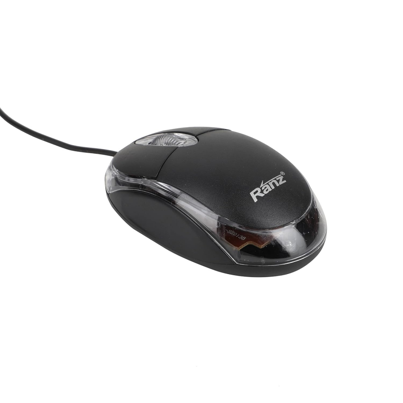 Ranz RZ 001 Ultra Design Optical Technology Mousey Wired Optical Mouse  (USB 3.0, Black)