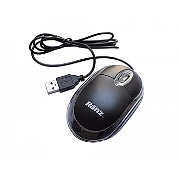 Ranz RZ 001 Ultra Design Optical Technology Mousey Wired Optical Mouse  (USB 3.0, Black)