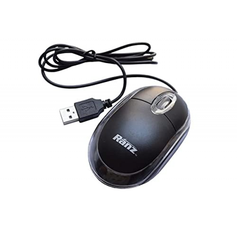 Ranz RZ 001 Ultra Design Optical Technology Mousey Wired Optical Mouse  (USB 3.0, Black)