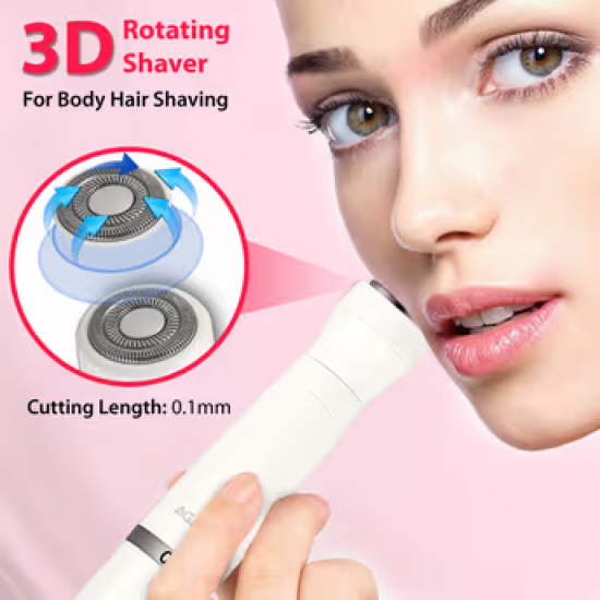 Agaro 2107 Rechargeable Multi Trimmer For Women, Eyebrow, Underarms And Trimmer, White