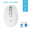 Portronics Toad 11 Wireless Mouse, 2.4 GHz Connectivity with USB Nano Dongle, Adjustable DPI Up To 1600, PC WHITE