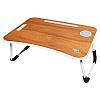 Gizga Essentials Stylish Multi-Purpose Portable Laptop Table, Foldable Wooden Desk for Bed Tan