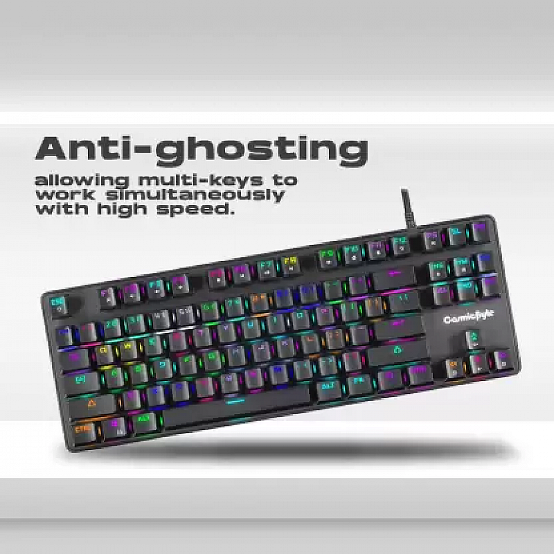 Cosmic Byte CB-GK-18 Firefly RGB Ten-Keyless Keyboard with Outemu Red Switch Black