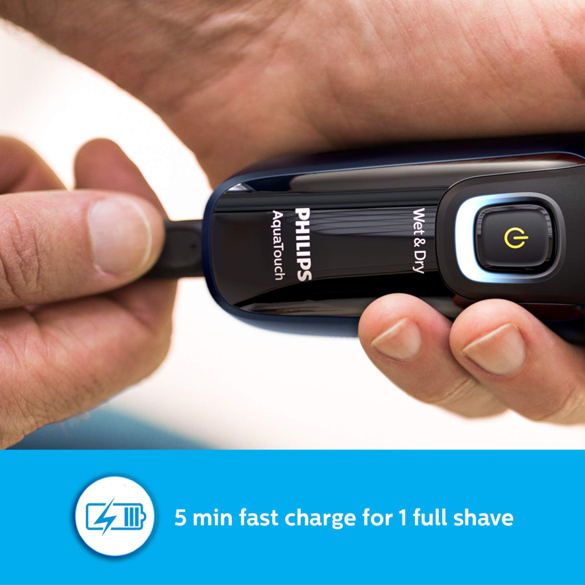 PHILIPS S1121/45 Shaver For Men (Black, Blue)
