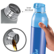 Milton Steel Convey 900 Insulated Inner Stainless Steel Water Bottle, 630 ml, Blue